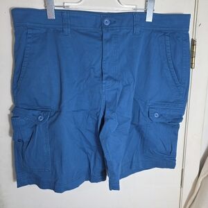 St John's Bay Blue Teal Comfort Stretch Mens Size 42 Shorts